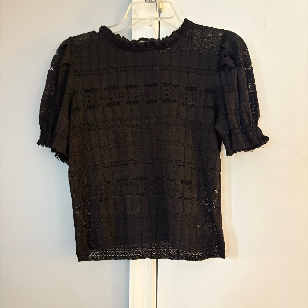Zara Black Lace Women's Top